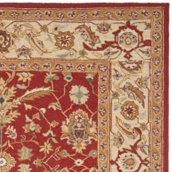 Hand hooked Tabriz Rust/ Ivory Wool Rug (7'9 x 9'9) Safavieh 7x9   10x14 Rugs