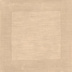Hand crafted Beige Tone On Tone Bordered Disposo Wool Rug (8' x 11') 7x9   10x14 Rugs