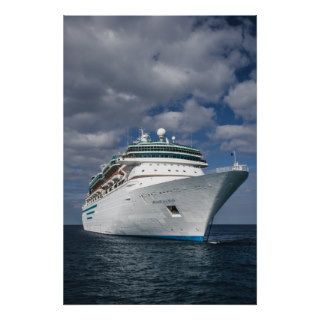 Big White Cruise Ship Poster