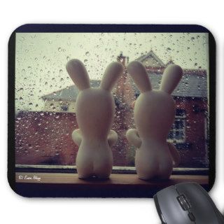 Rain Rain Go Away   Little Rabbids Mouse Pad