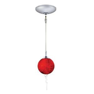 JESCO Lighting Low Voltage Quick Adapt 4 in. x 106.25 in. Red Pendant and Canopy Kit KIT QAP221 RD A