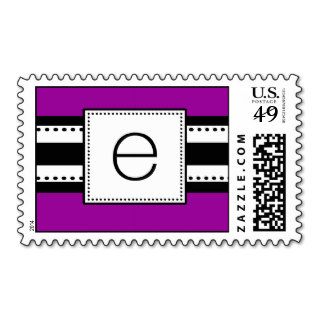 Pick Your Color    Letter E Monogram Postage Stamp