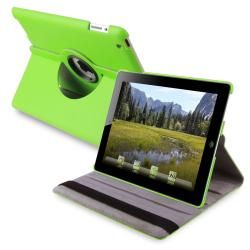Green 360 degree Swivel Leather Case for Apple iPad 2 BasAcc iPad Accessories