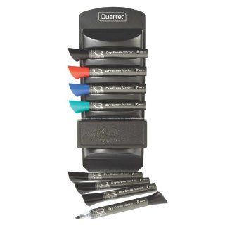 Quartet Whiteboard Accessory Caddy, Includes 8 Dry Erase Markers and 1 Eraser (558)  Magnetic Dry Pens 
