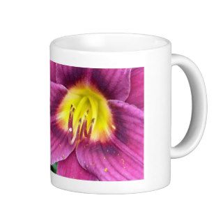 Bumblebee on Fuschia Lily Coffee Mugs