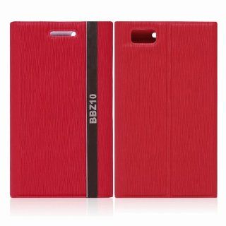 Fashion Leather Case Pouch Cover for BlackBerry BB Z10 (Color Red) Cell Phones & Accessories