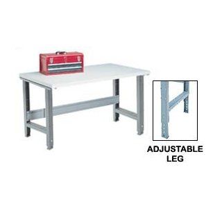 72" W X 30" D Plastic Laminate Square Edge Workbench  Adjustable Height   1 5/8" Top    