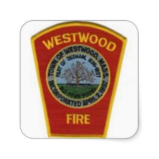 WESTWOOD MASSACHUSETTS FIRE DEPPARTMENT SEAL STICKERS