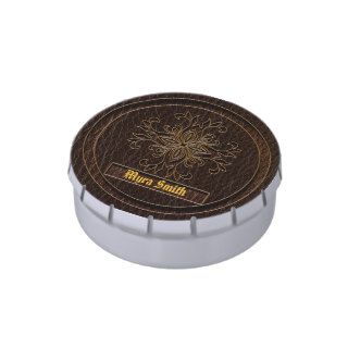 Leather Look Star Dark Jelly Belly Tins