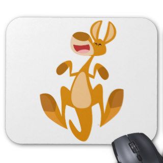 Cute Cartoon Jumping Kangaroo Mousepad