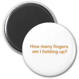 How many Fingers Refrigerator Magnet