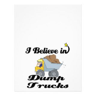 i believe in dump trucks full color flyer