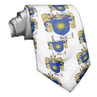 HESS FAMILY CREST    HESS COAT OF ARMS TIE