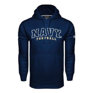 Navy Under Armour Navy Performance Sweats Team Hood 'Navy Football'  Sports Fan Sweatshirts  Sports & Outdoors