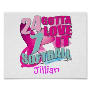 Personalized SOFTBALL Gifts Poster
