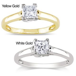 Miadora 14k Gold 1/2ct TDW Certified Diamond Solitaire Ring (G H, I1 I2) Miadora Engagement Rings