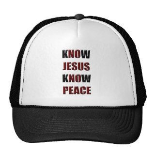 Christian Know Jesus Know Peace Hats