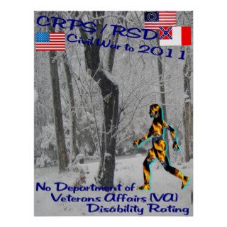 CRPS/RSD No VA Disability Rating Lady 'O Pain Pstr Posters