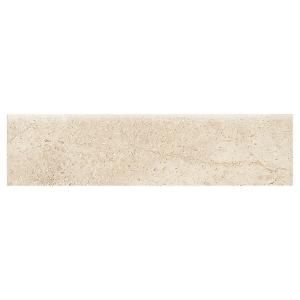 Daltile Sardara Fortress Cream 3 in. x 12 in. Porcelain Bullnose Floor and Wall Tile SD20S43C9B1P1
