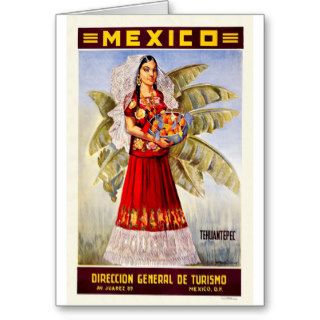 Mexico Senorita   Vintage Travel Poster Cards