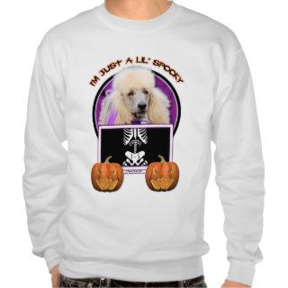Halloween   Just a Lil Spooky   Poodle   Champagne Pull Over Sweatshirts