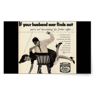 Vintage Retro 1950s Ads Advertisements OMG Funny Rectangle Stickers