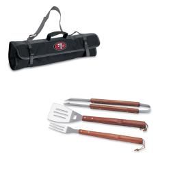San Francisco 49ers 3 pc BBQ Tote Bag Set Picnic Time Outdoor Cooking Accessories