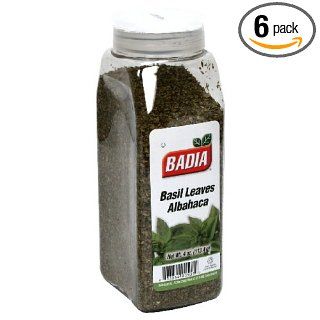 Badia Basil Leaves Albahaca, 4 Ounce (Pack of 6)  Sweet Basil Leaf Spices And Herbs  Grocery & Gourmet Food