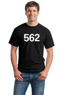 562 AREA CODE Adult Unisex T shirt / Bellflower, Cerritos, Downey Clothing