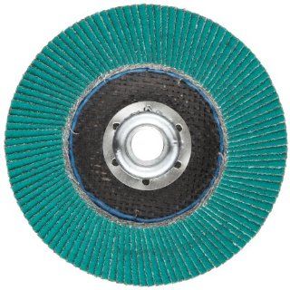 3M Flap Disc 577F, T29 Giant, Alumina Zirconia, Dry/Wet, 4 1/2" Diameter, 80 Grit, 5/8" 11 Thread Size (Pack of 1) Abrasive Flap Discs
