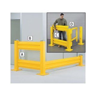 WILDECK Wilgard Two Rib Protective Railing System   Lift Out Rail   6'L Material Handling Equipment