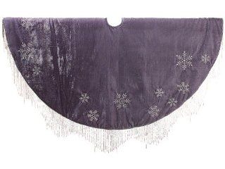 Silk Plants Direct Snowflake Embroidery Tree Skirt (Pack of 2)   Decorative Hanging Ornaments