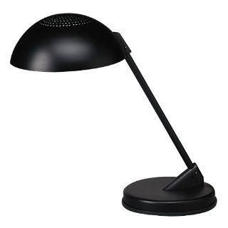 Ledu L563MB Incandescent Desk Lamp with Dome Shade, 18 High, Matte Black
