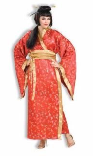 Woman's Madame Butterfly Costume, Brown/Beige, Plus Size Kimono Plus Size Clothing