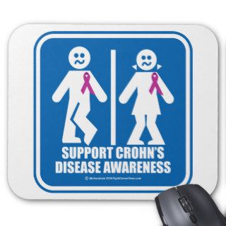 Crohn's Disease Restroom Sign Mousepads
