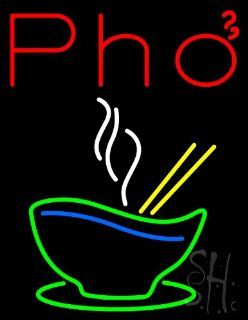 Pho   bowl Outdoor Neon Sign 31" Tall x 24" Wide x 3.5" Deep  Business And Store Signs 