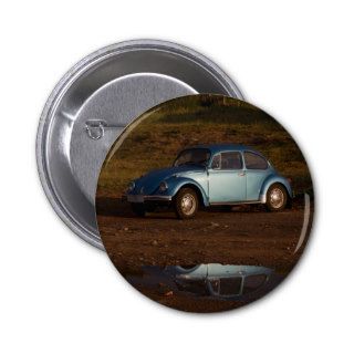 Blue Car Button Badge