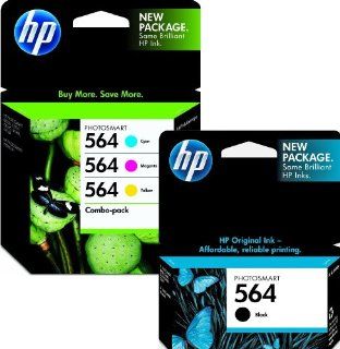 HP 564 Inkjet Cartridges, Set of 4 (Black, Cyan, Magenta & Yellow) Electronics