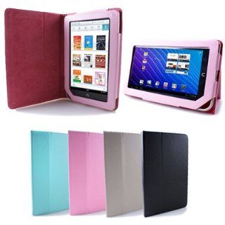 GMYLE(TM) Pink Leather Carrying Slim Perfect Fit Flip Folio Portfolio Book Style Case Cover Stand for the Nook Color & Nook Tablet 7 inch Android Computers & Accessories