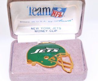 Anson New York Jets Helmet Enamel Gold Plated Money Clip Jewelry