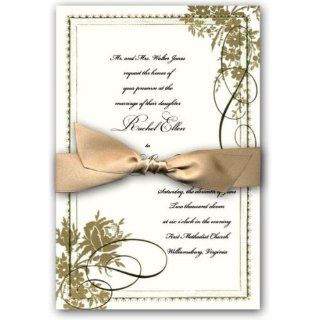 Anna Griffin Flowers Ornate Gold Foil Wedding Invitations Printable Health & Personal Care