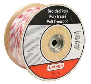 Lehigh Secure Line RWSBP582 Solid Braid Polypropylene Derby Rope, 5/8 Inch by 200 Foot, Red/White    