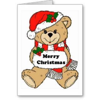 Christmas Teddy Bear Message Greeting Cards
