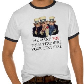 Uncle Sam I Want You Template Customize We T Shirts
