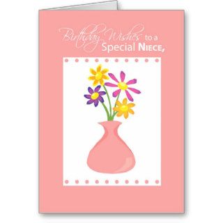 3414 Niece Birthday Flowers, Religious Greeting Cards