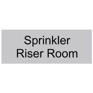 Sprinkler Riser Room Engraved Sign EGRE 566 BLKonSLVR Wayfinding  Business And Store Signs 