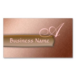 Initial Rose Beige Marble Business profile card Business Cards