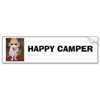 HAPPY CAMPER BUMPER STICKERS