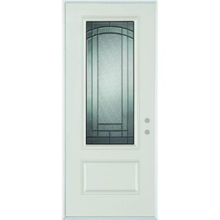 Stanley Doors Chatham 3/4 Lite 1 Panel Prefinished Steel Entry Door 1538E BN 32 L