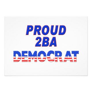 Stars Stripes Proud 2BA Democrat Personalized Invitation